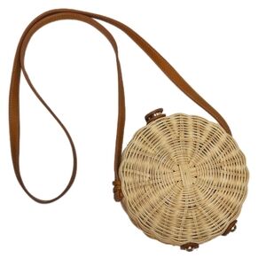 Woven Boho Rattan Crossbody Bag